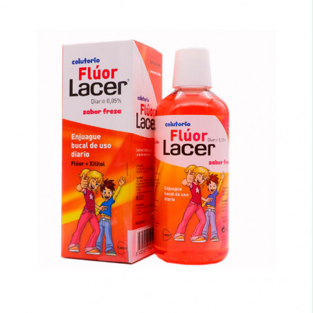 Lacer Colutorio Flúor Diario 0,05 % Sabor Fresa 500 ml