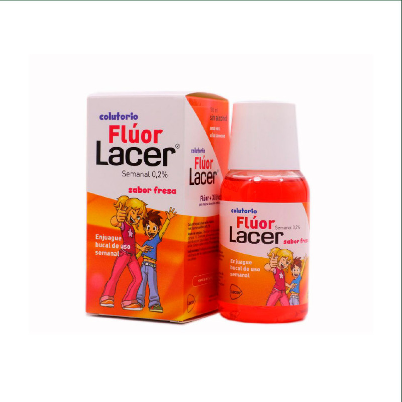 Lacer Colutorio Flúor Semanal 0,2 % Sabor Fresa 100 ml