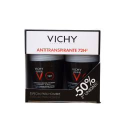 Vichy Homme Desodorante Antitranspirante Roll On 72 horas Duplo 50 ml