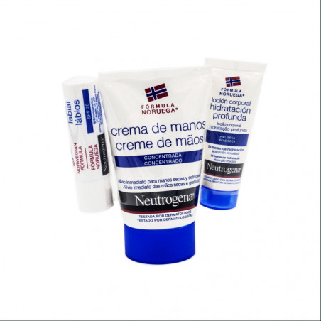 Eucerin Crema de Manos 50 ml + Bálsamo Labial SPF 20 4,8 g + Loción Corporal 15 ml